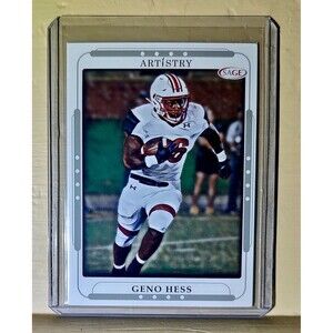 Geno Hess 2023 SAGE NFL Artistry Football #50 Card